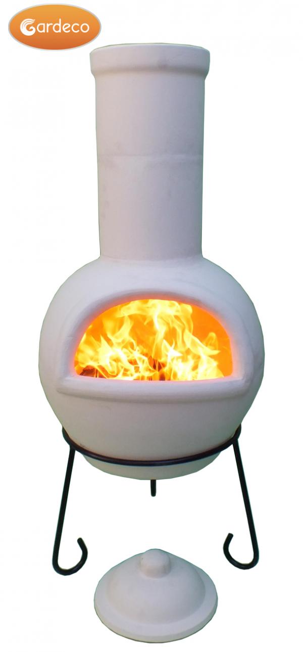 Gardeco Sempra Large Chimalin AFC Chimenea Natural Clay
