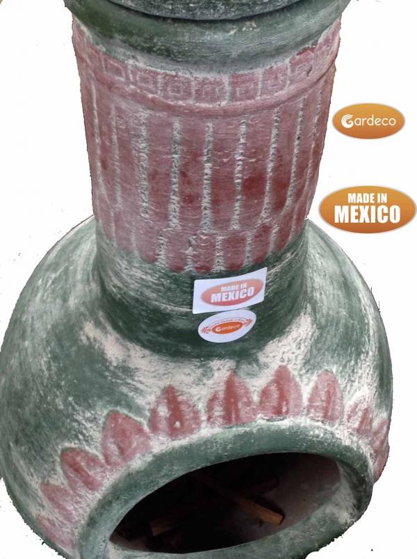Gardeco Plumas Large Mexican Chimenea Green