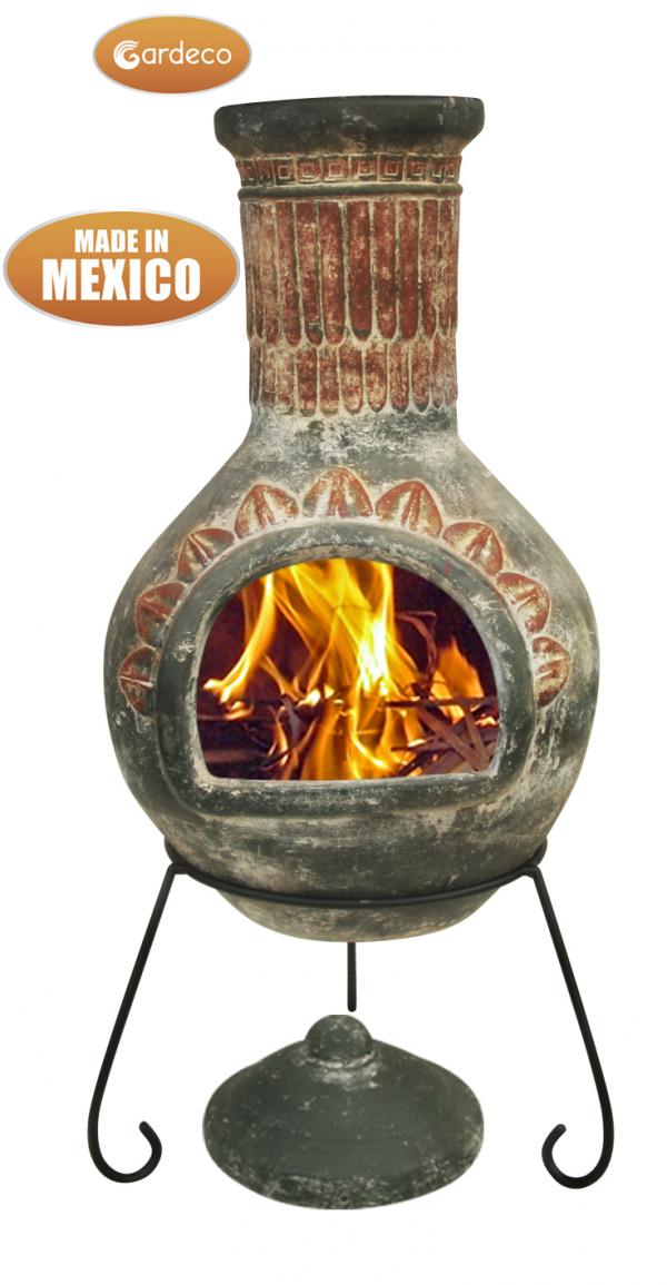 Gardeco Plumas XL Mexican Chimenea Green