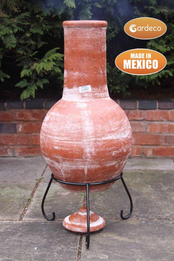 Gardeco Sol Large Mexican Chimenea Rustic Orange