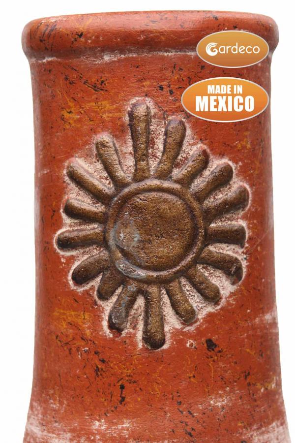 Gardeco Sol Large Mexican Chimenea Rustic Orange