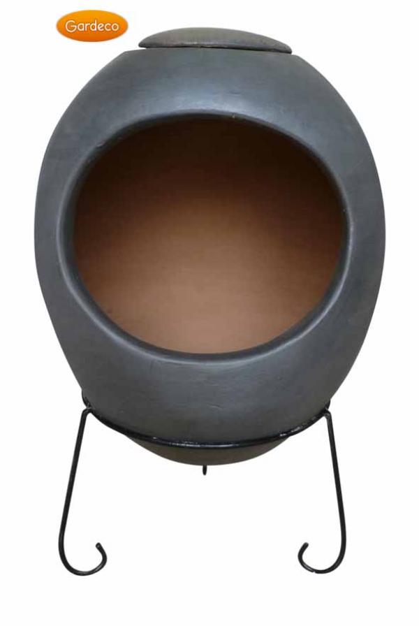 Gardeco Ellipse XL Mexican Chimenea Charcoal Grey