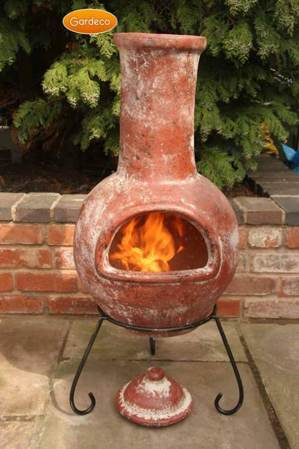 Gardeco Colima Large Mexican Chimenea Red