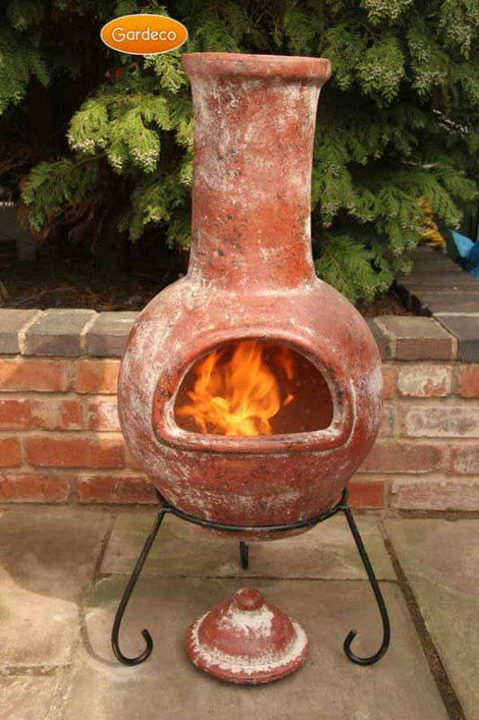 Gardeco Colima Large Mexican Chimenea Red