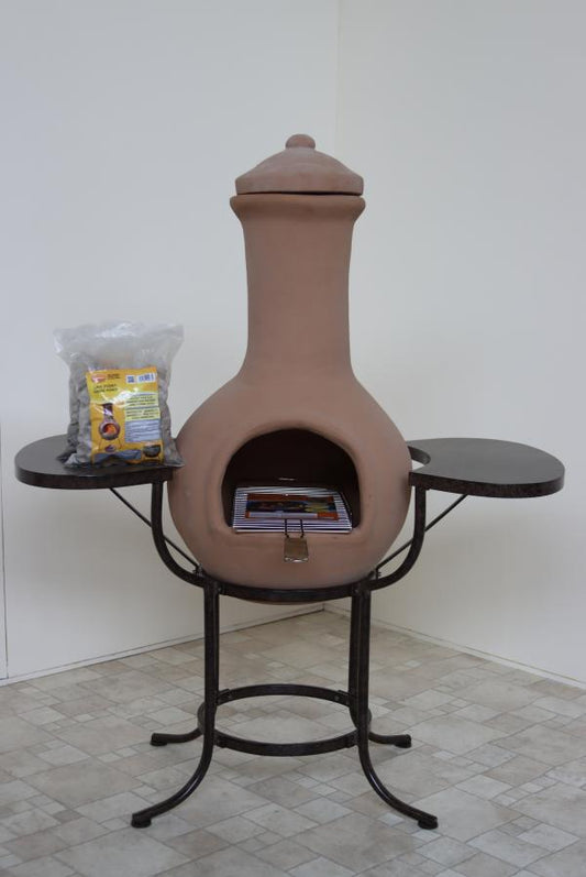 Gardeco BBQ Bundle BBQ bundle pack containing 1 Clay Chimenea