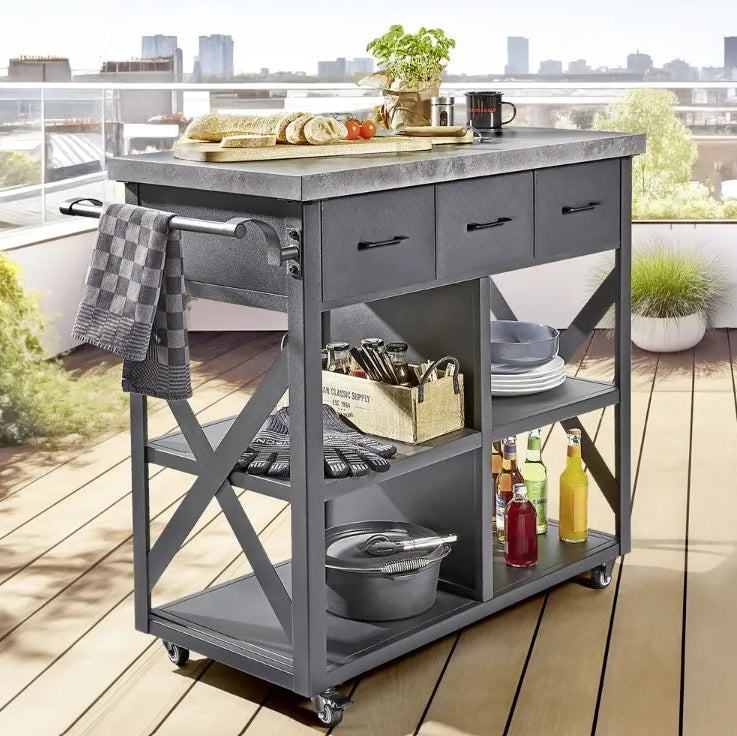 Atom Grills Premium Outdoor Serving Trolley