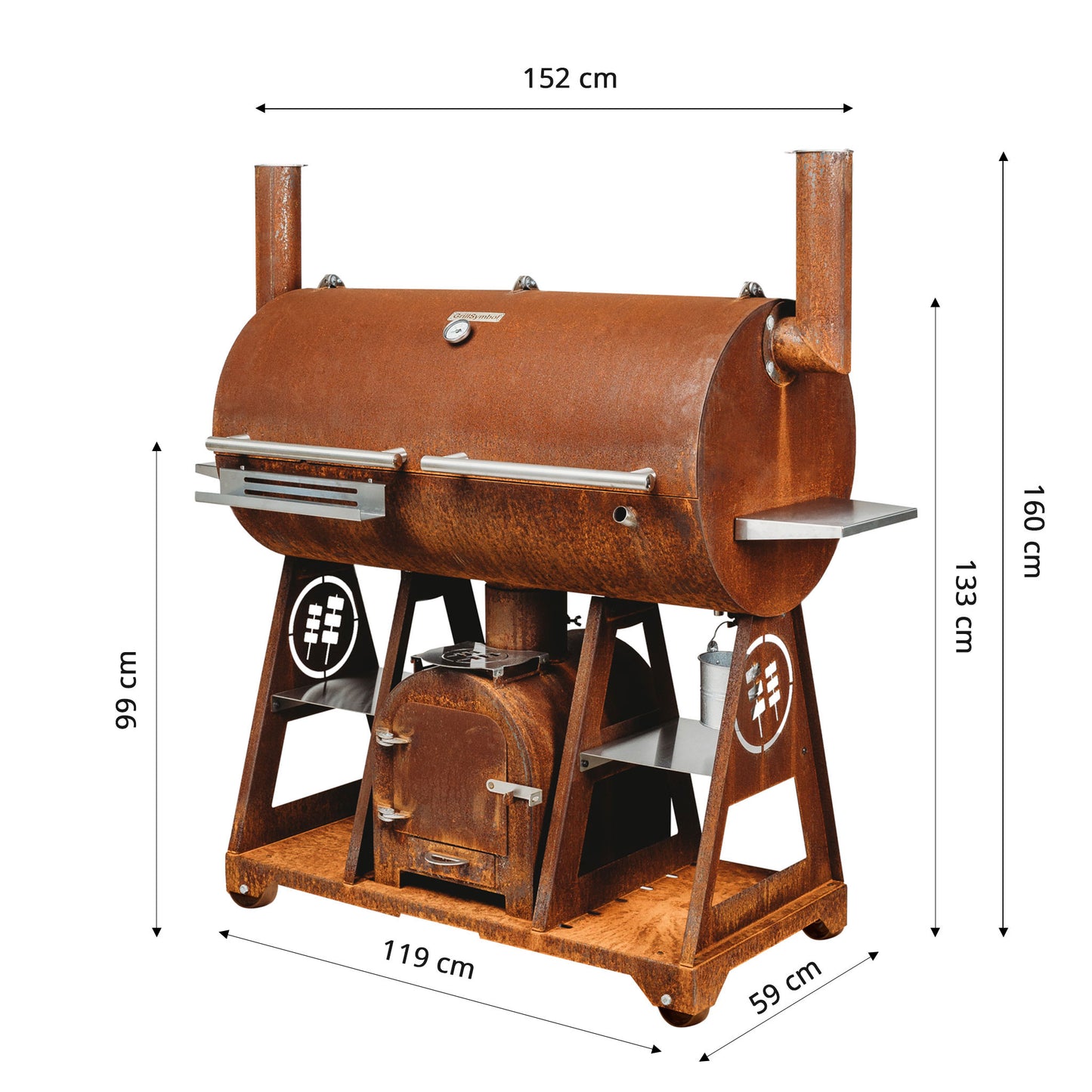 GrillSymbol BBQ Smoker Smoky Beast XL