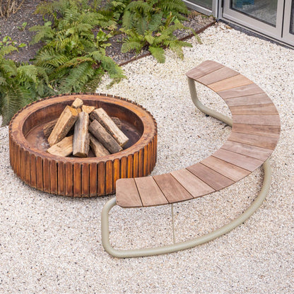 Wünder The Ring Bundle – Corten Steel Fire Bowl with The Bow Bench